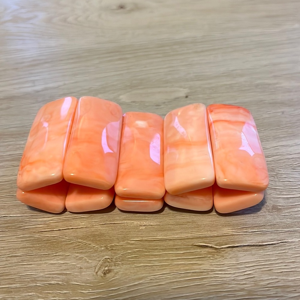 Coral colored bracelet